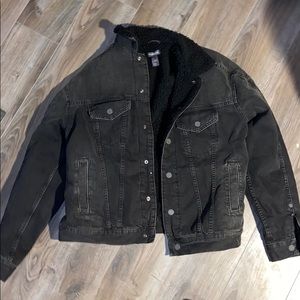 Premium H&M black denim jacket